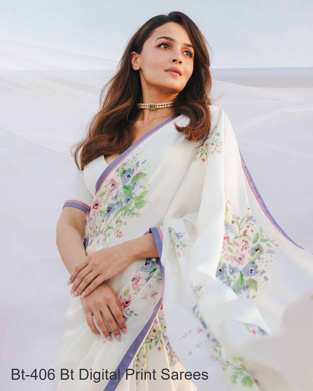 Bt-406 Bt Digital Print Sarees