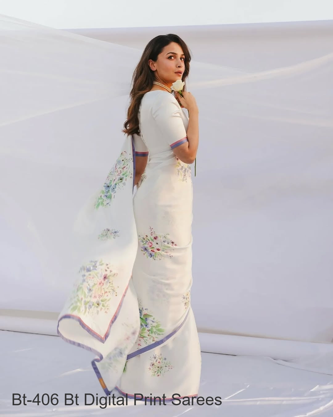 Bt-406 Bt Digital Print Sarees