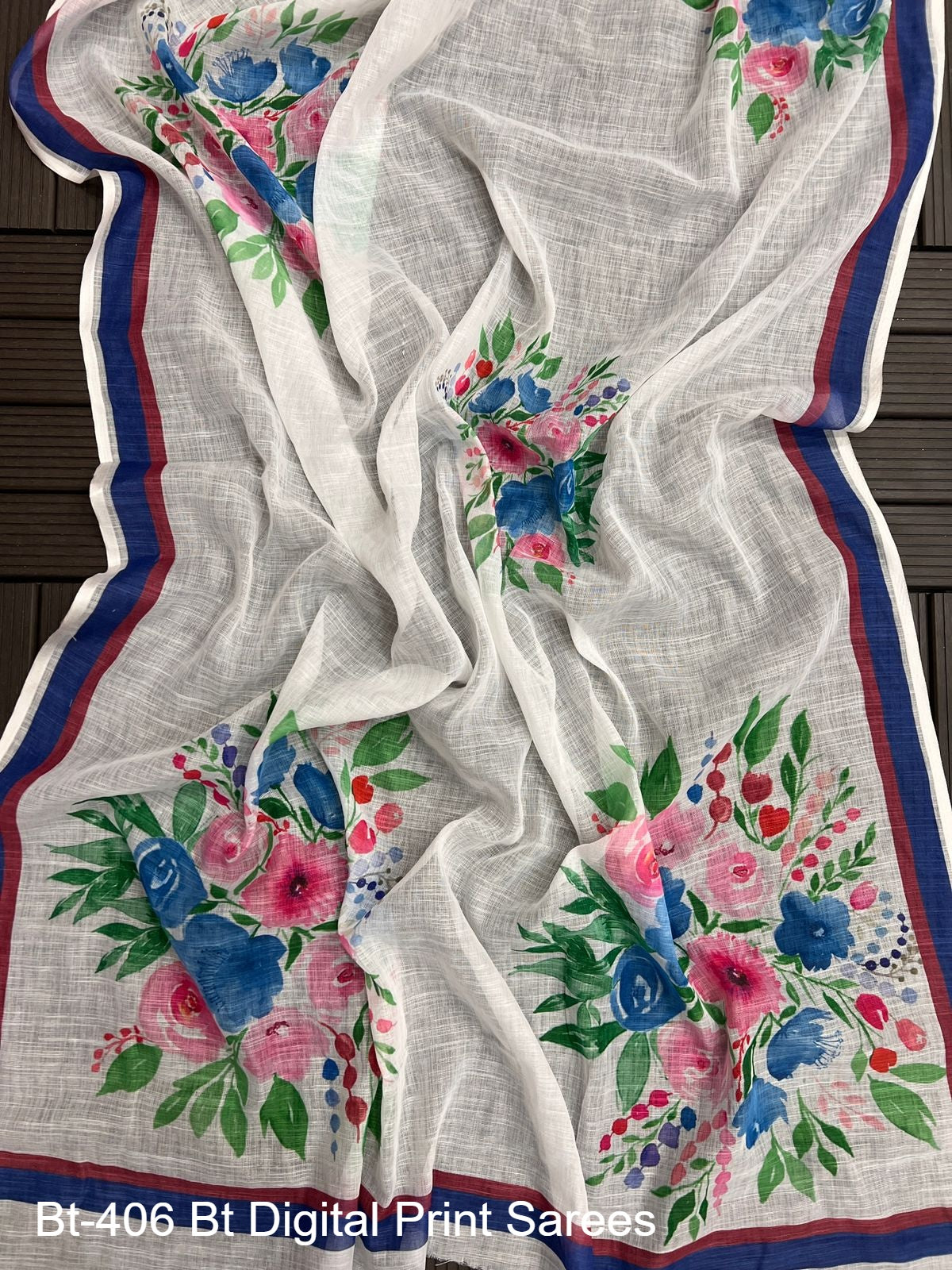 Bt-406 Bt Digital Print Sarees
