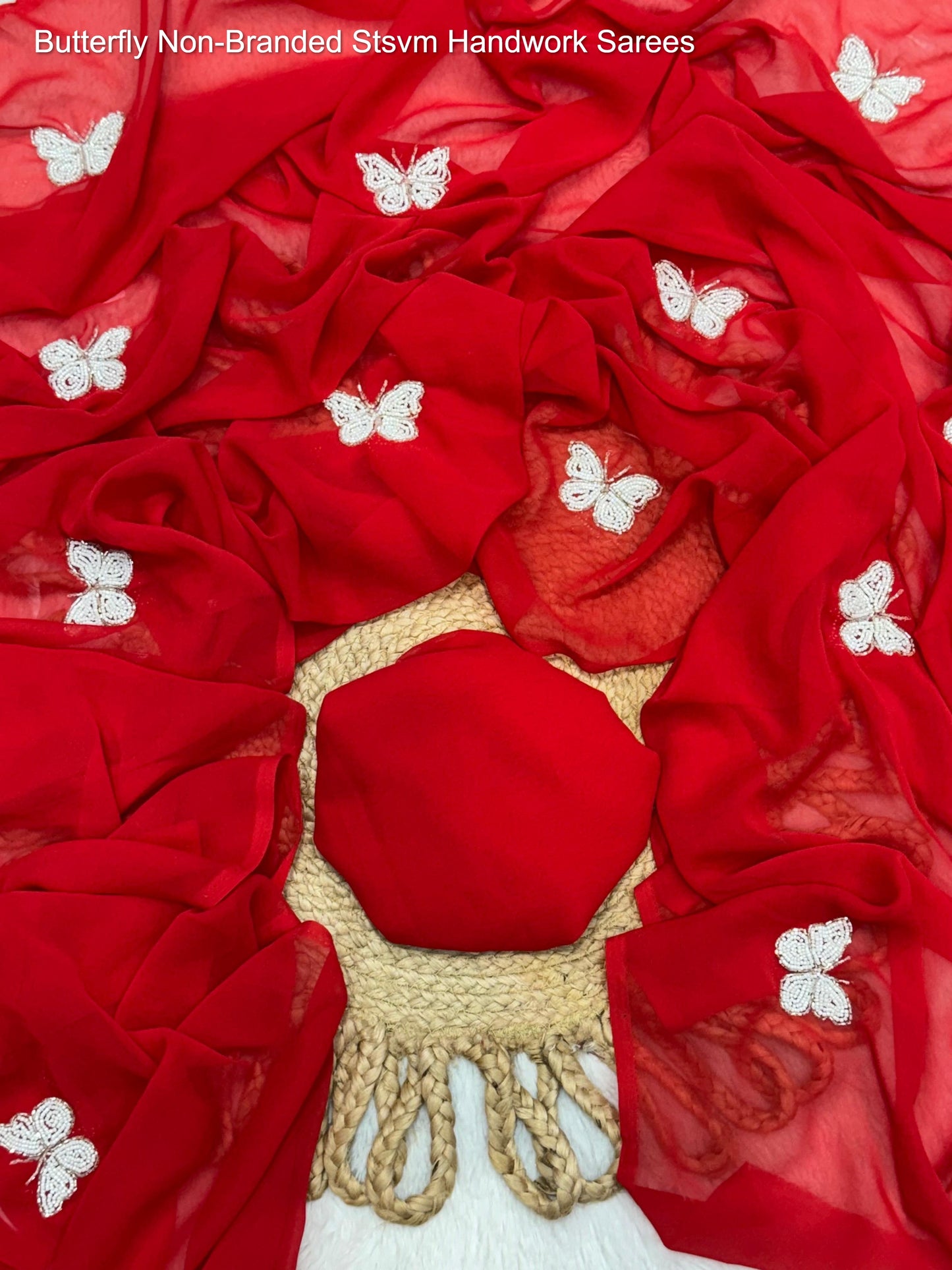 Butterfly Non-Branded Stsvm Handwork Sarees