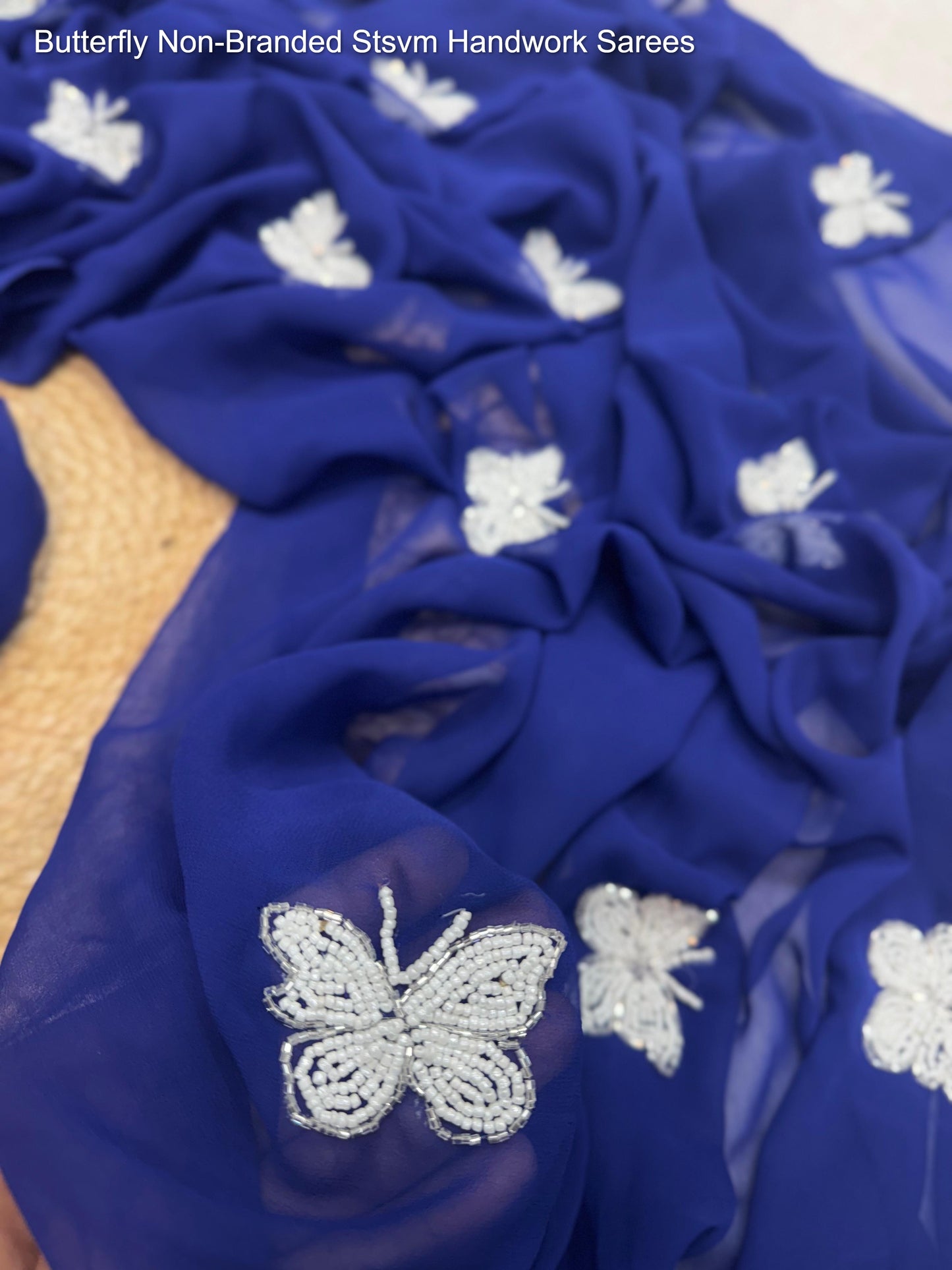 Butterfly Non-Branded Stsvm Handwork Sarees