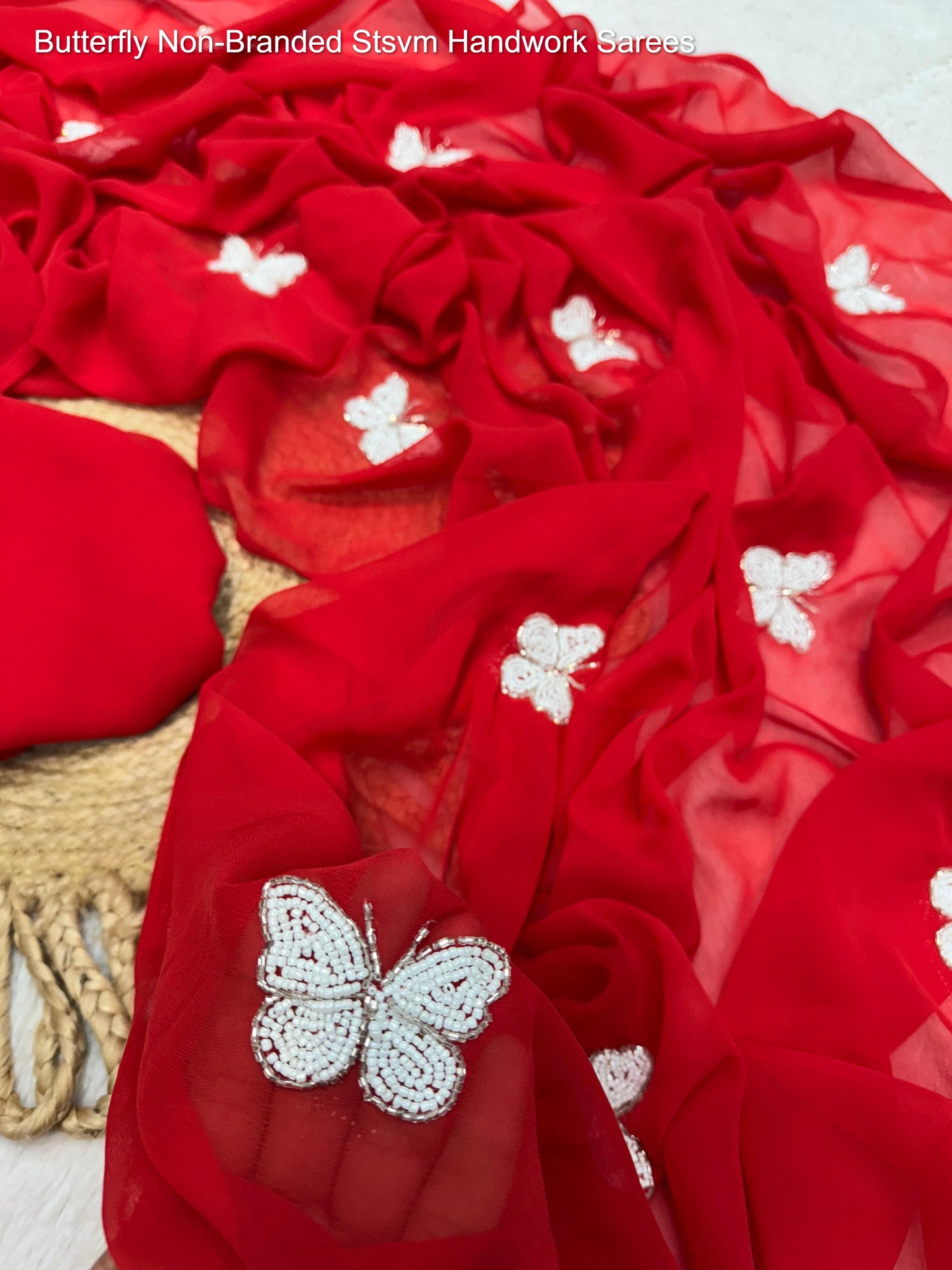 Butterfly Non-Branded Stsvm Handwork Sarees