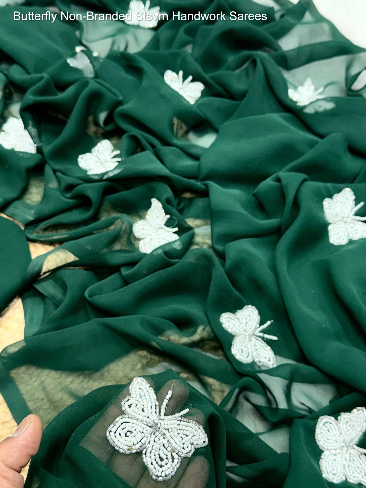 Butterfly Non-Branded Stsvm Handwork Sarees