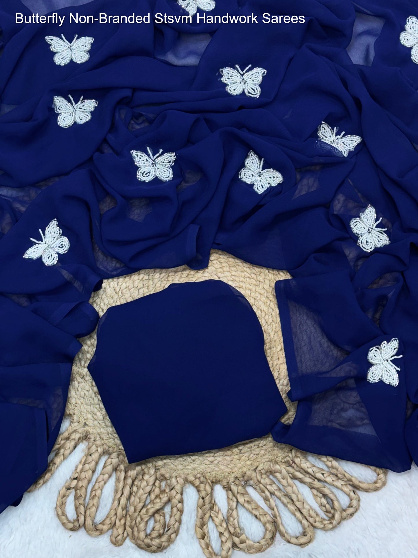 Butterfly Non-Branded Stsvm Handwork Sarees