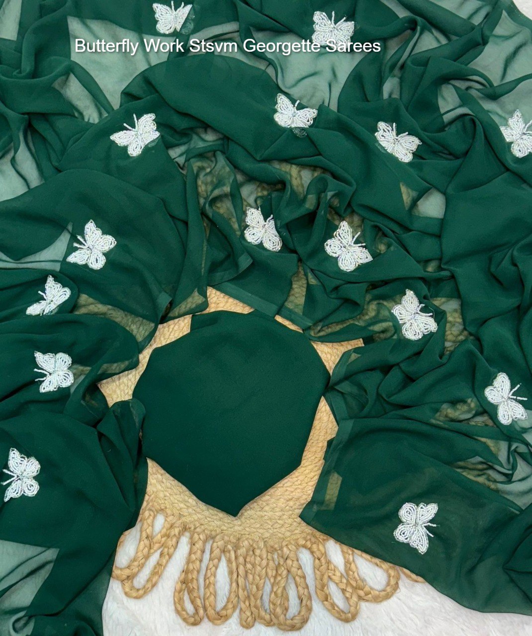 Butterfly Work Stsvm Georgette Sarees