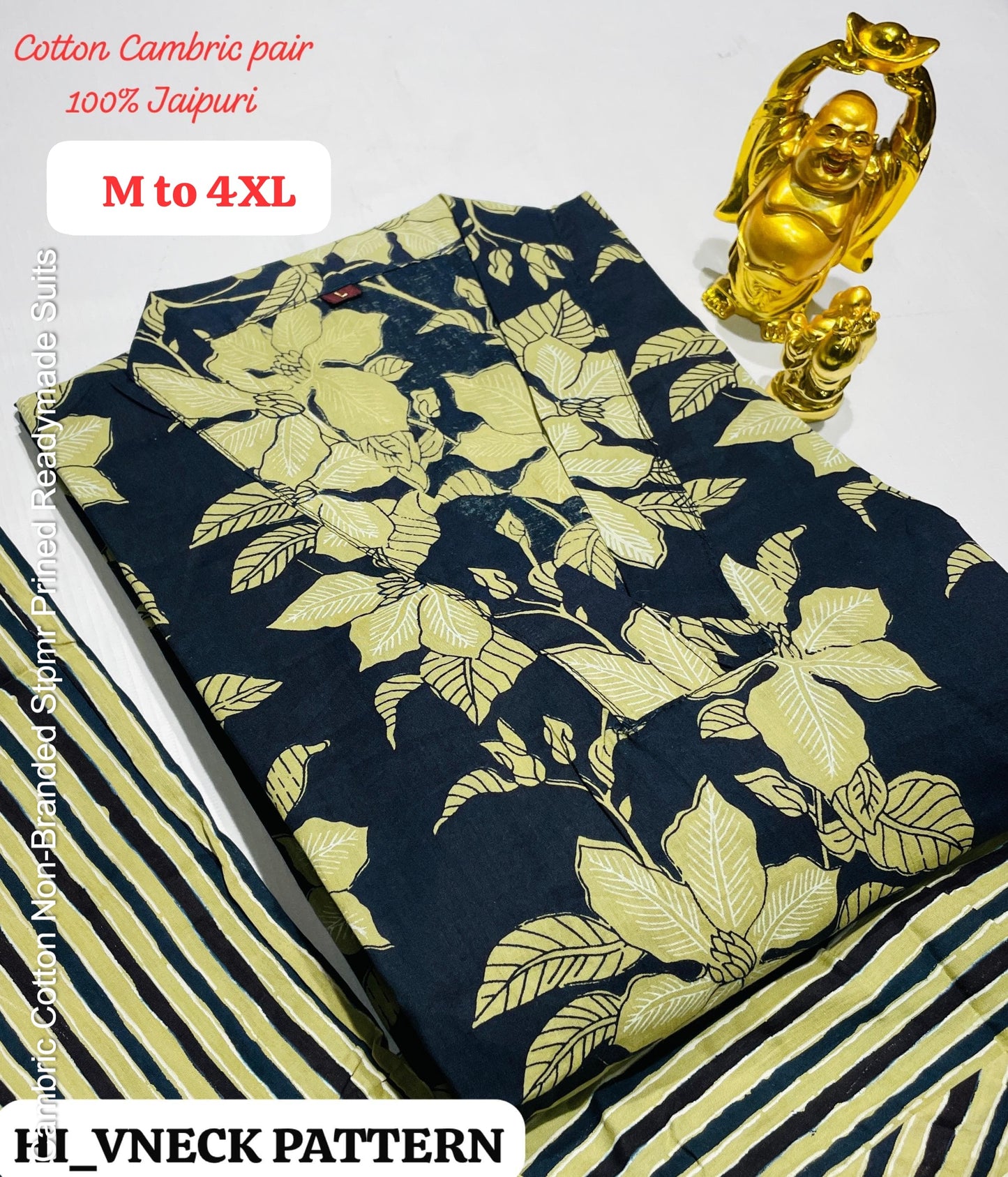 Cambric Cotton Non-Branded Stpmr Prined Readymade Suits