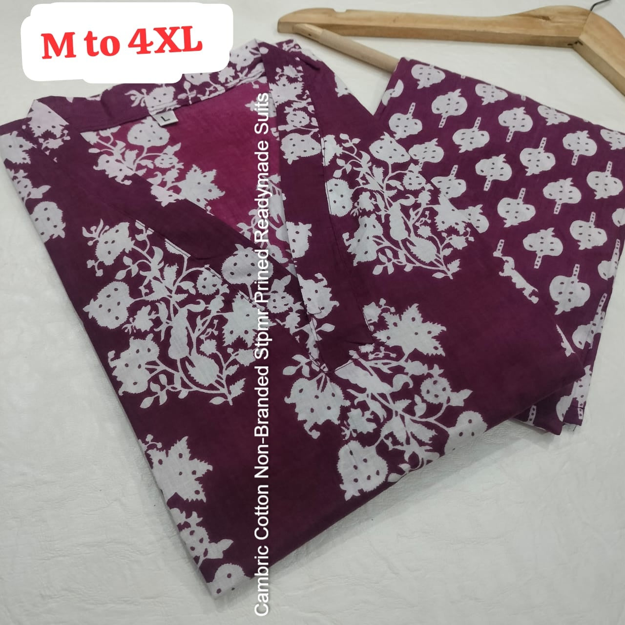 Cambric Cotton Non-Branded Stpmr Prined Readymade Suits