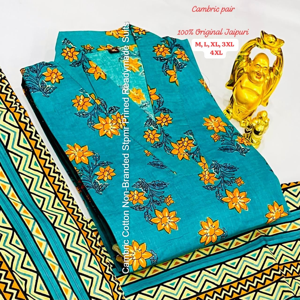 Cambric Cotton Non-Branded Stpmr Prined Readymade Suits