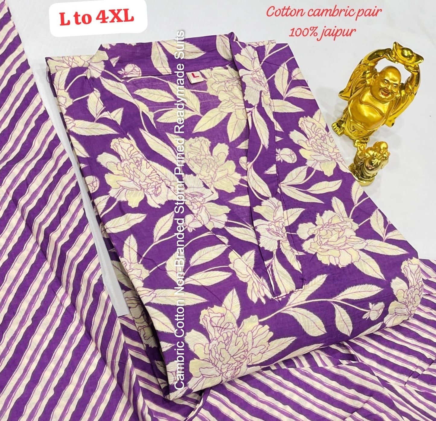 Cambric Cotton Non-Branded Stpmr Prined Readymade Suits