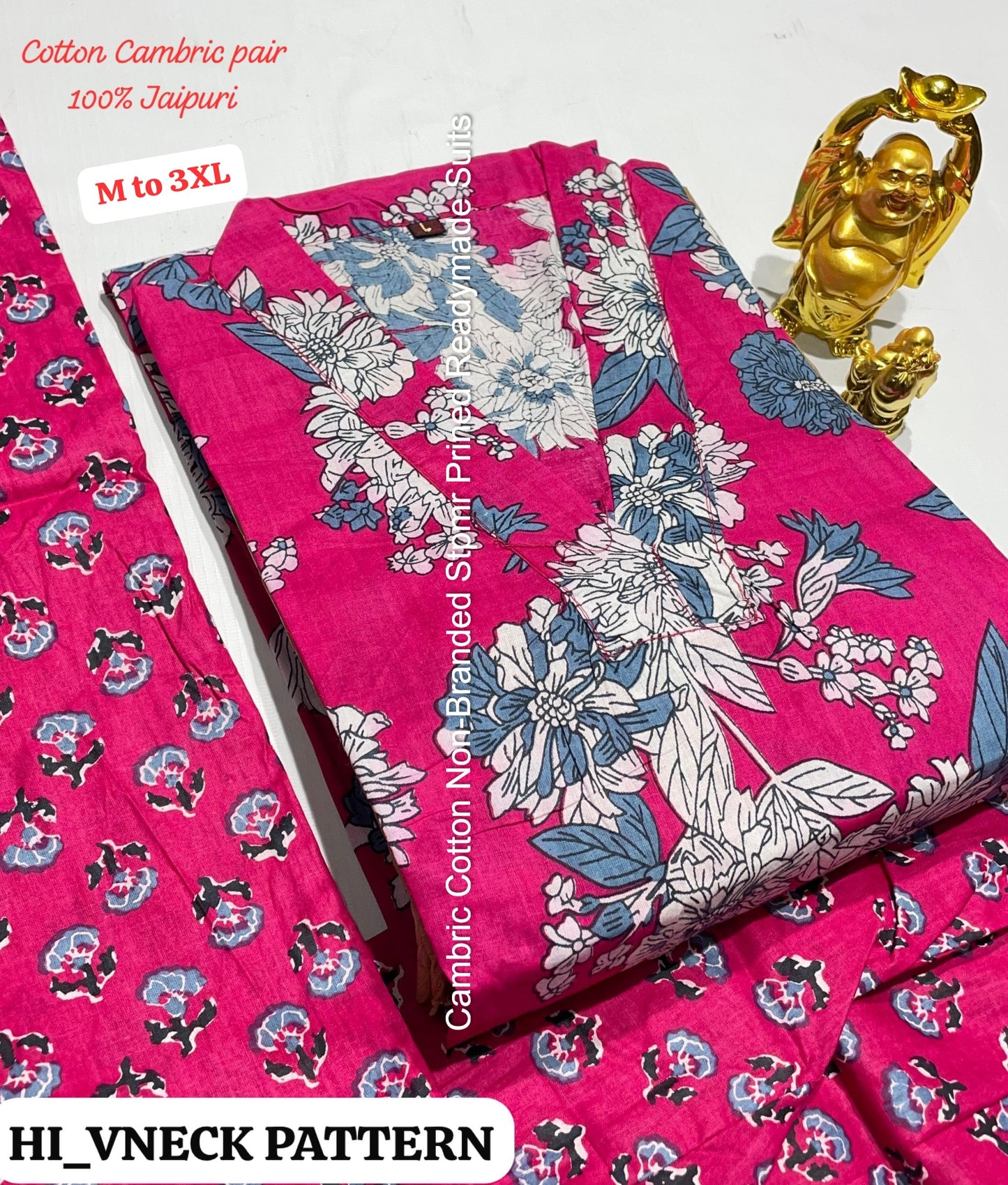 Cambric Cotton Non-Branded Stpmr Prined Readymade Suits