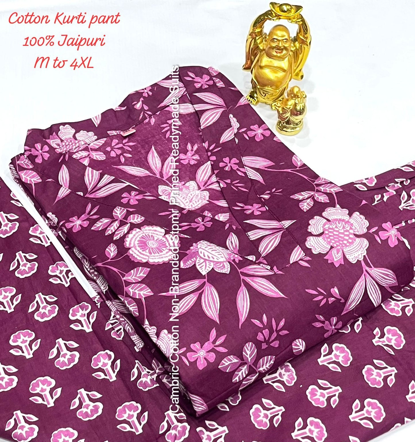 Cambric Cotton Non-Branded Stpmr Prined Readymade Suits