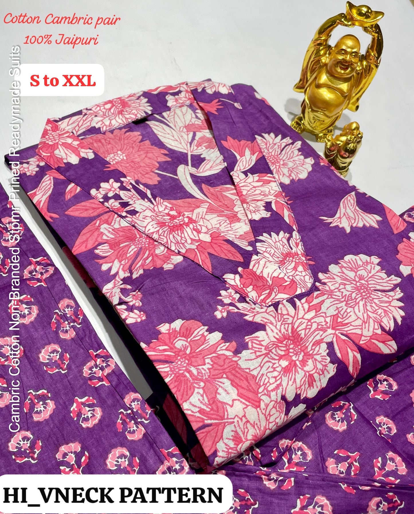 Cambric Cotton Non-Branded Stpmr Prined Readymade Suits