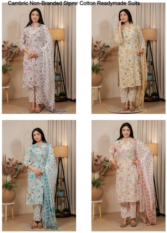 Cambric Non-Branded Stpmr Cotton Readymade Suits