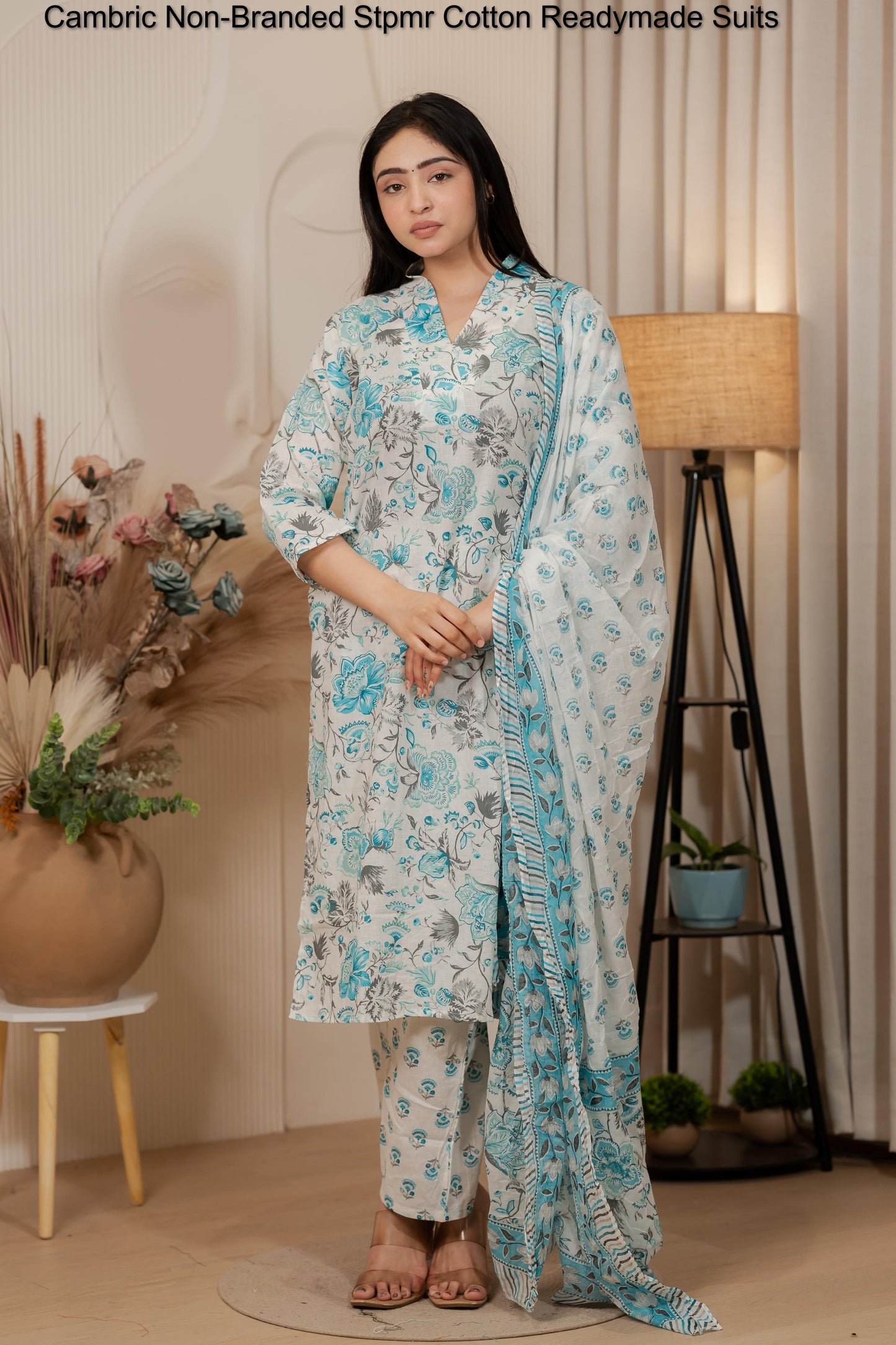 Cambric Non-Branded Stpmr Cotton Readymade Suits