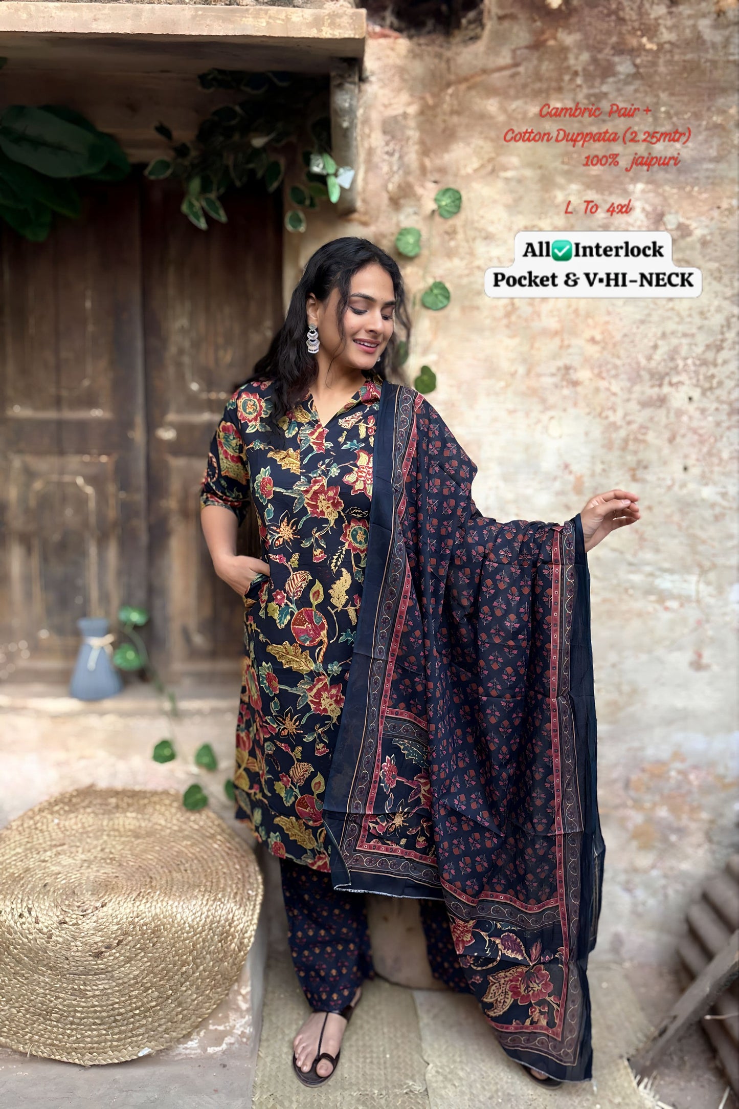 Cambric Pair Non-Branded Stpmr Cotton Readymade Suits