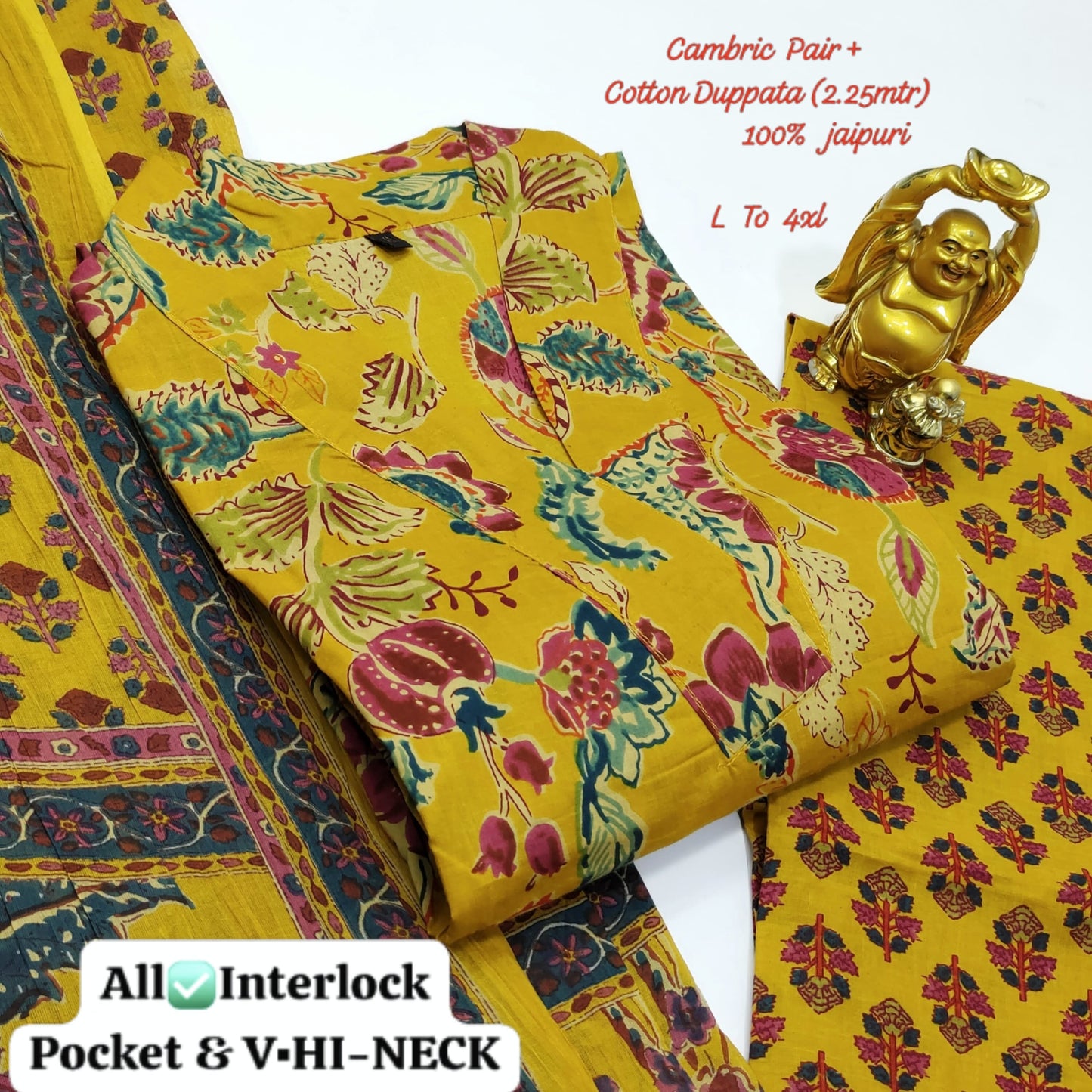 Cambric Pair Non-Branded Stpmr Cotton Readymade Suits