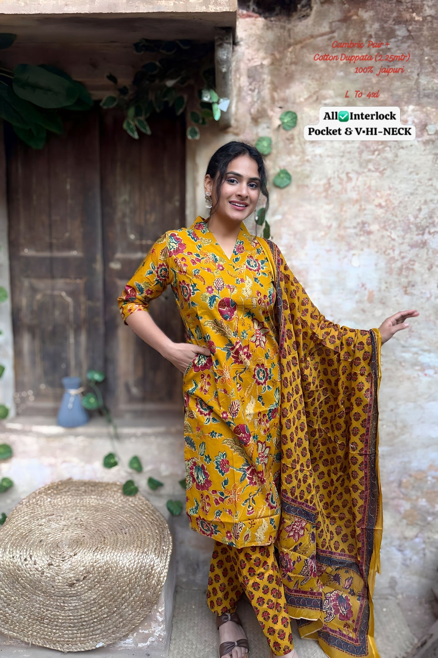 Cambric Pair Non-Branded Stpmr Cotton Readymade Suits