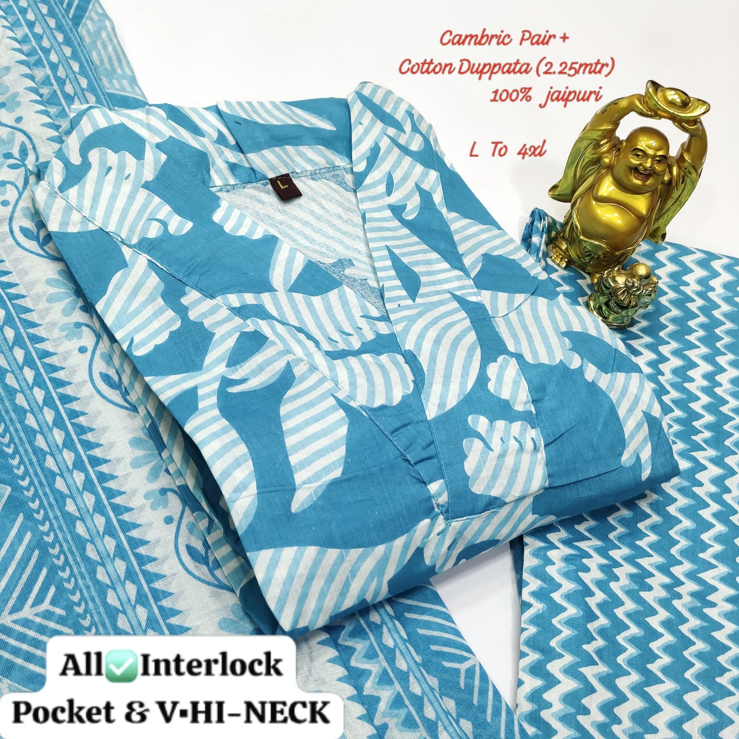 Cambric Pair Non-Branded Stpmr Cotton Readymade Suits