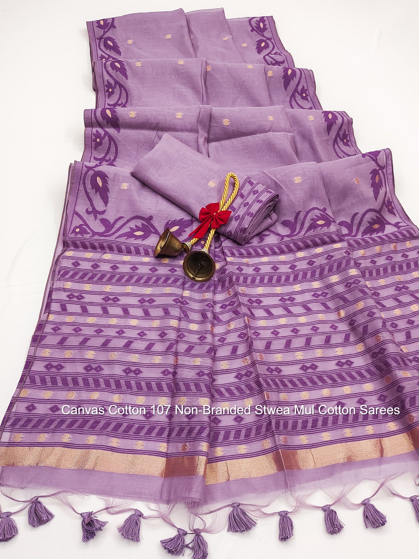 Canvas Cotton 107 Non-Branded Stwea Mul Cotton Sarees