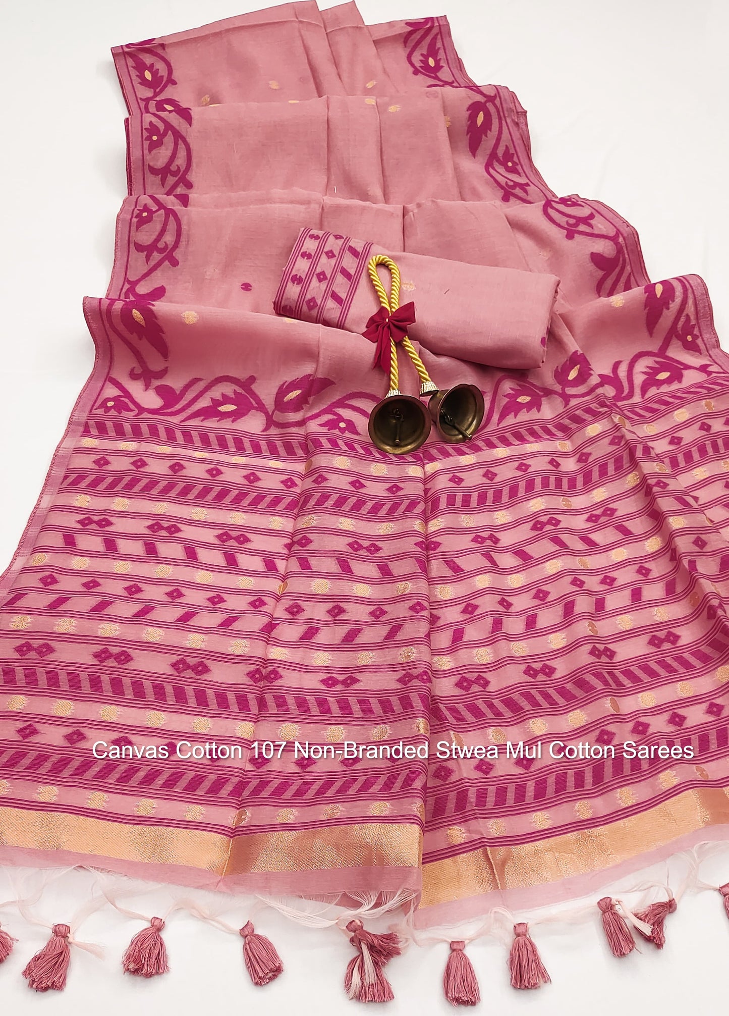 Canvas Cotton 107 Non-Branded Stwea Mul Cotton Sarees
