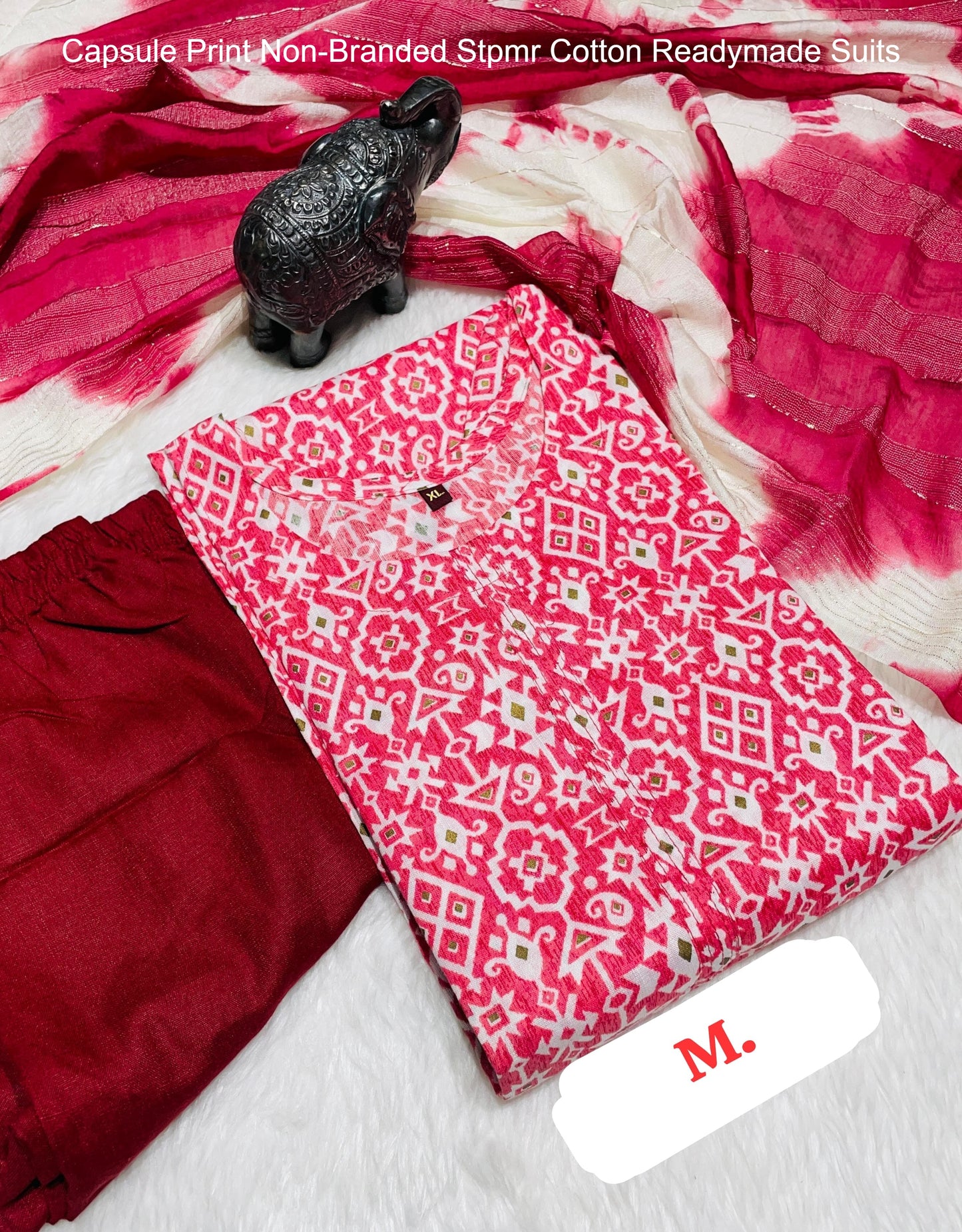 Capsule Print Non-Branded Stpmr Cotton Readymade Suits