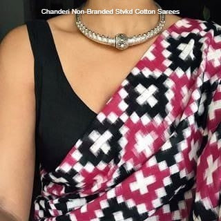 Chanderi Non-Branded Stvkd Cotton Sarees