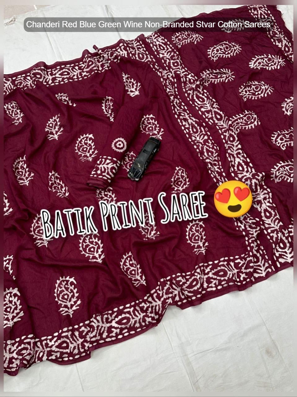 Chanderi Red Blue Green Wine Non-Branded Stvar Cotton Sarees