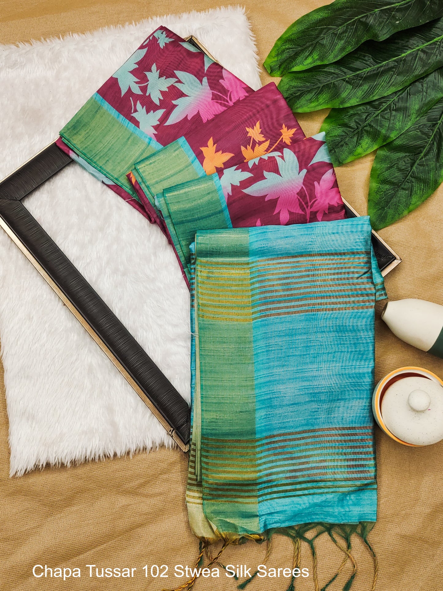 Chapa Tussar 102 Stwea Silk Sarees