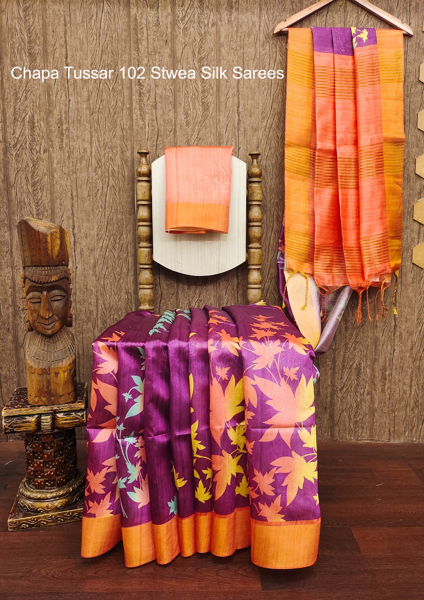 Chapa Tussar 102 Stwea Silk Sarees