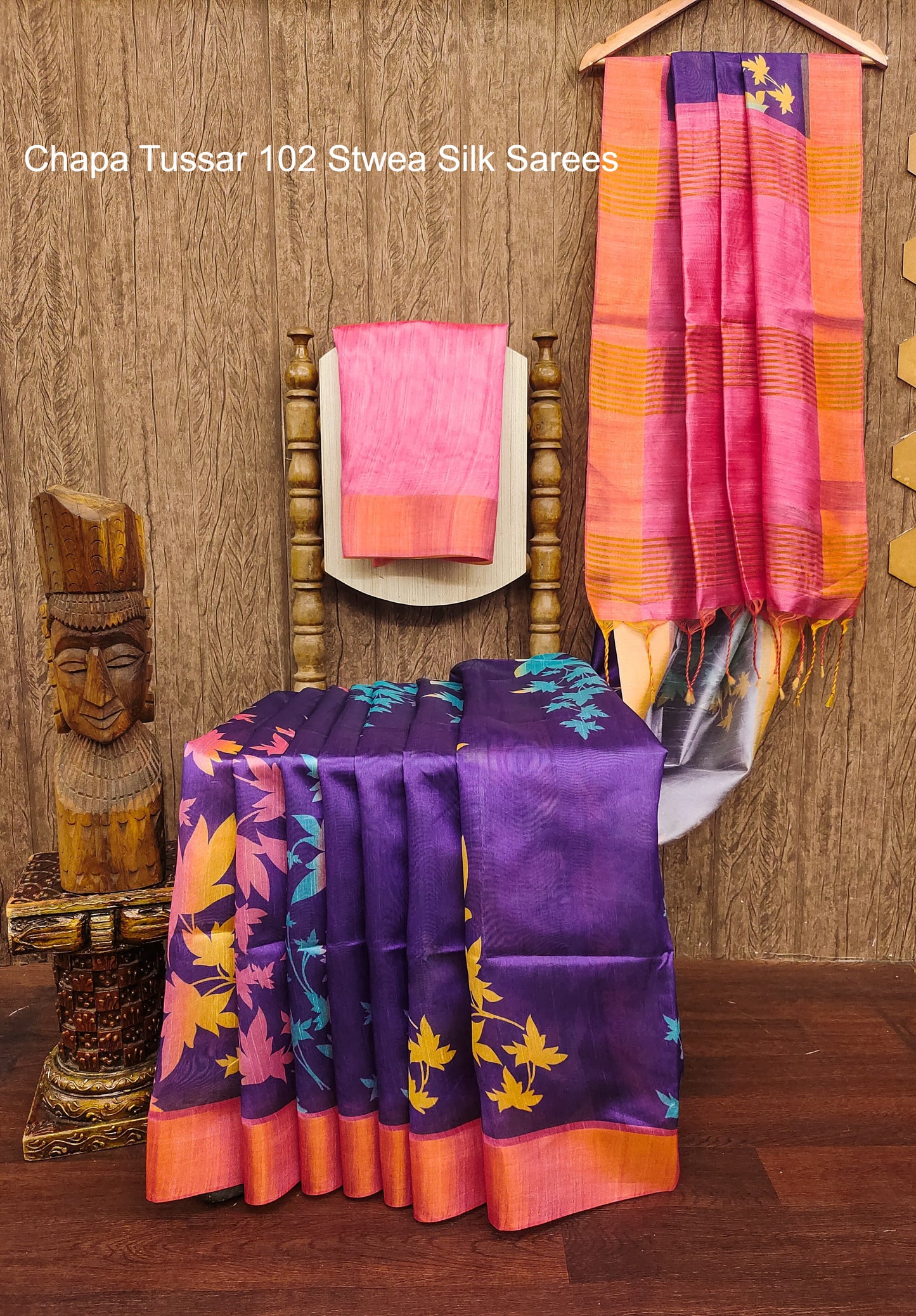 Chapa Tussar 102 Stwea Silk Sarees