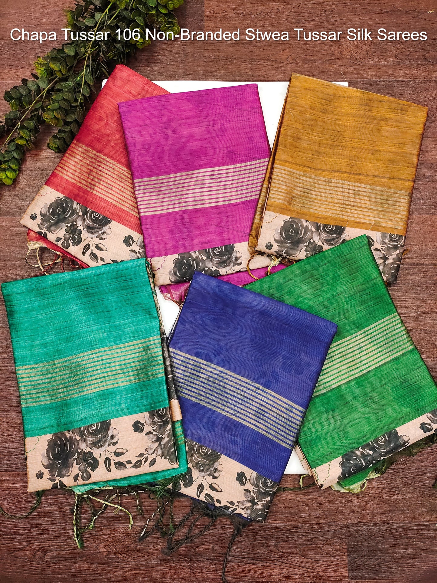 Chapa Tussar 106 Non-Branded Stwea Tussar Silk Sarees