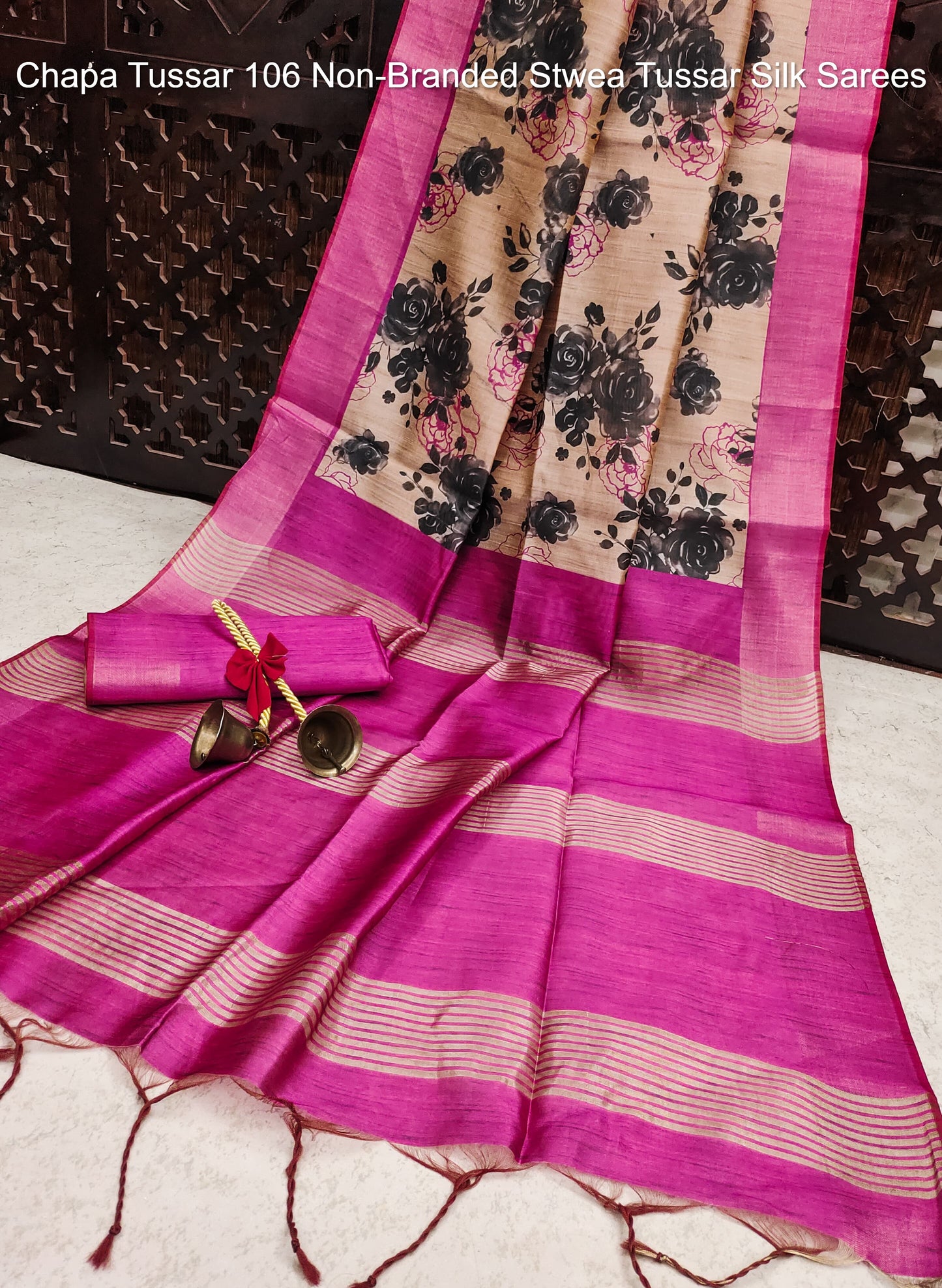 Chapa Tussar 106 Non-Branded Stwea Tussar Silk Sarees