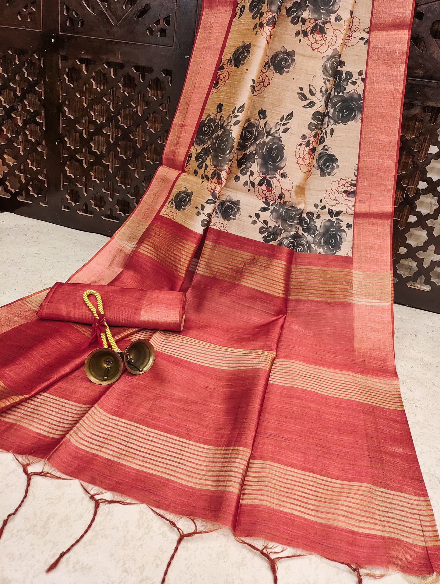 Chapa Tussar 106 Non-Branded Stwea Tussar Silk Sarees