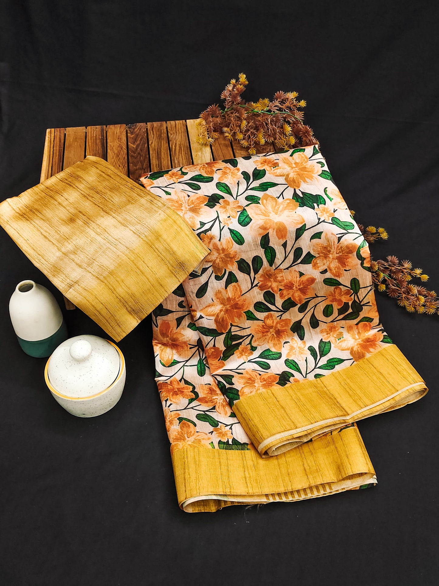 Chapa Tussar Jal 2 Non-Branded Stwea Tussar Silk Sarees