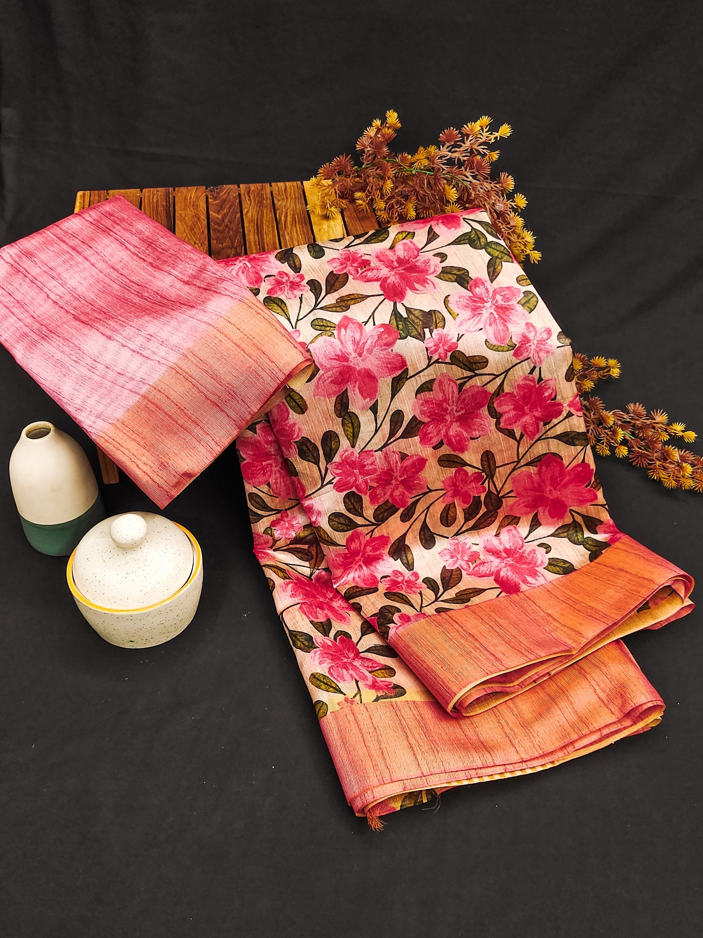 Chapa Tussar Jal 2 Non-Branded Stwea Tussar Silk Sarees