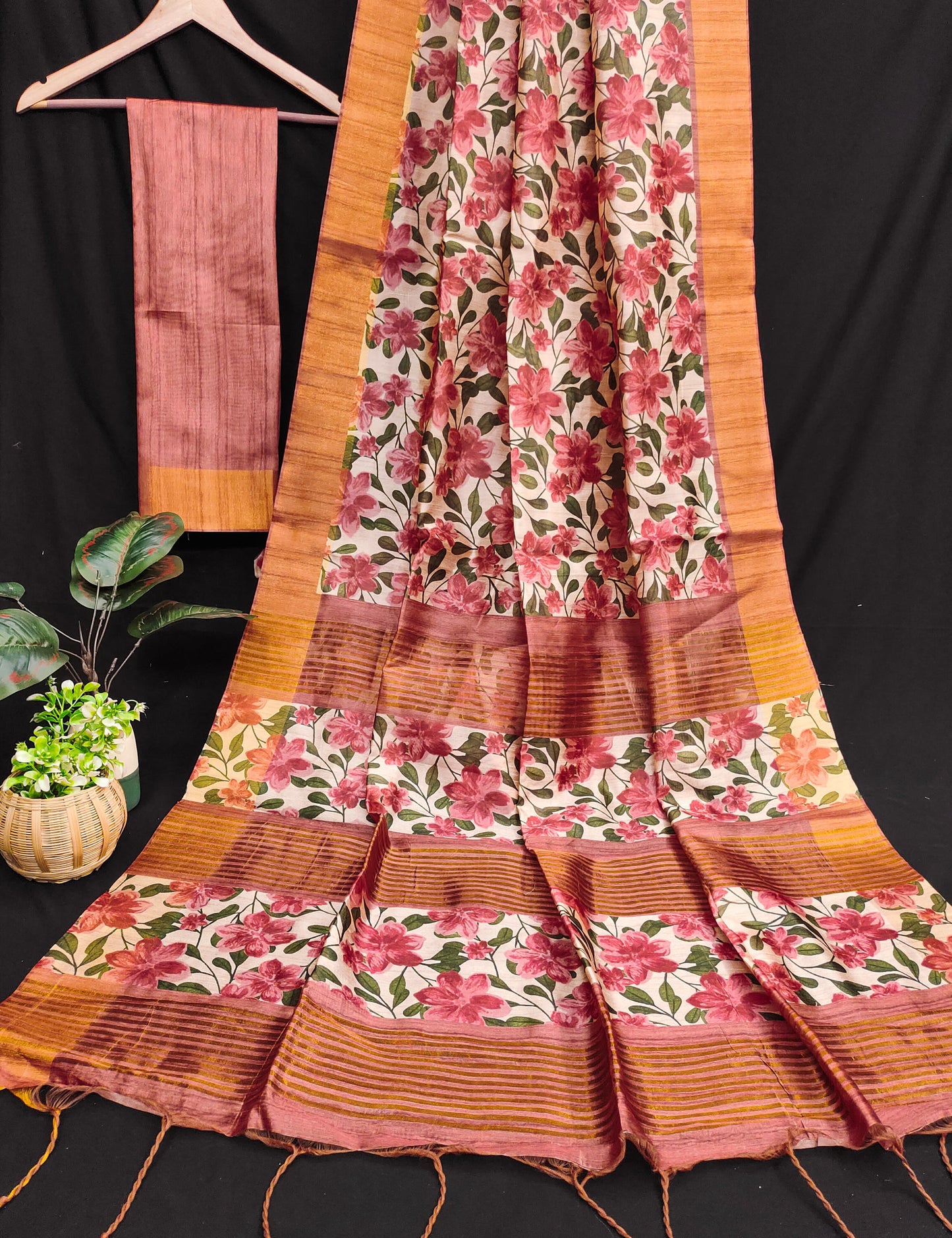 Chapa Tussar Jal 2 Non-Branded Stwea Tussar Silk Sarees