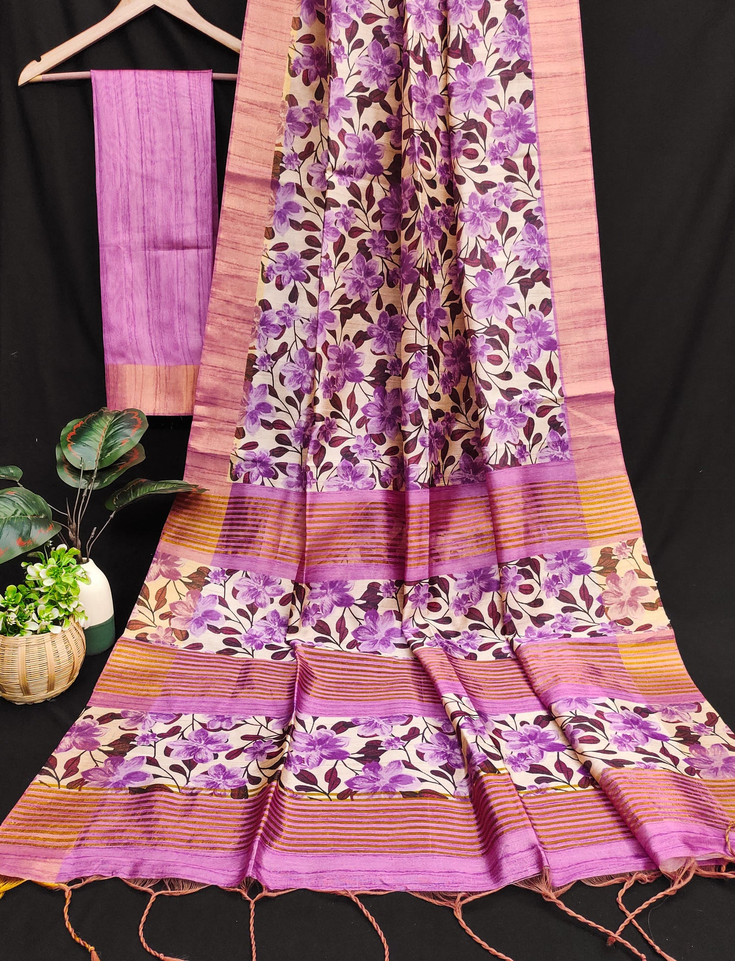 Chapa Tussar Jal 2 Non-Branded Stwea Tussar Silk Sarees