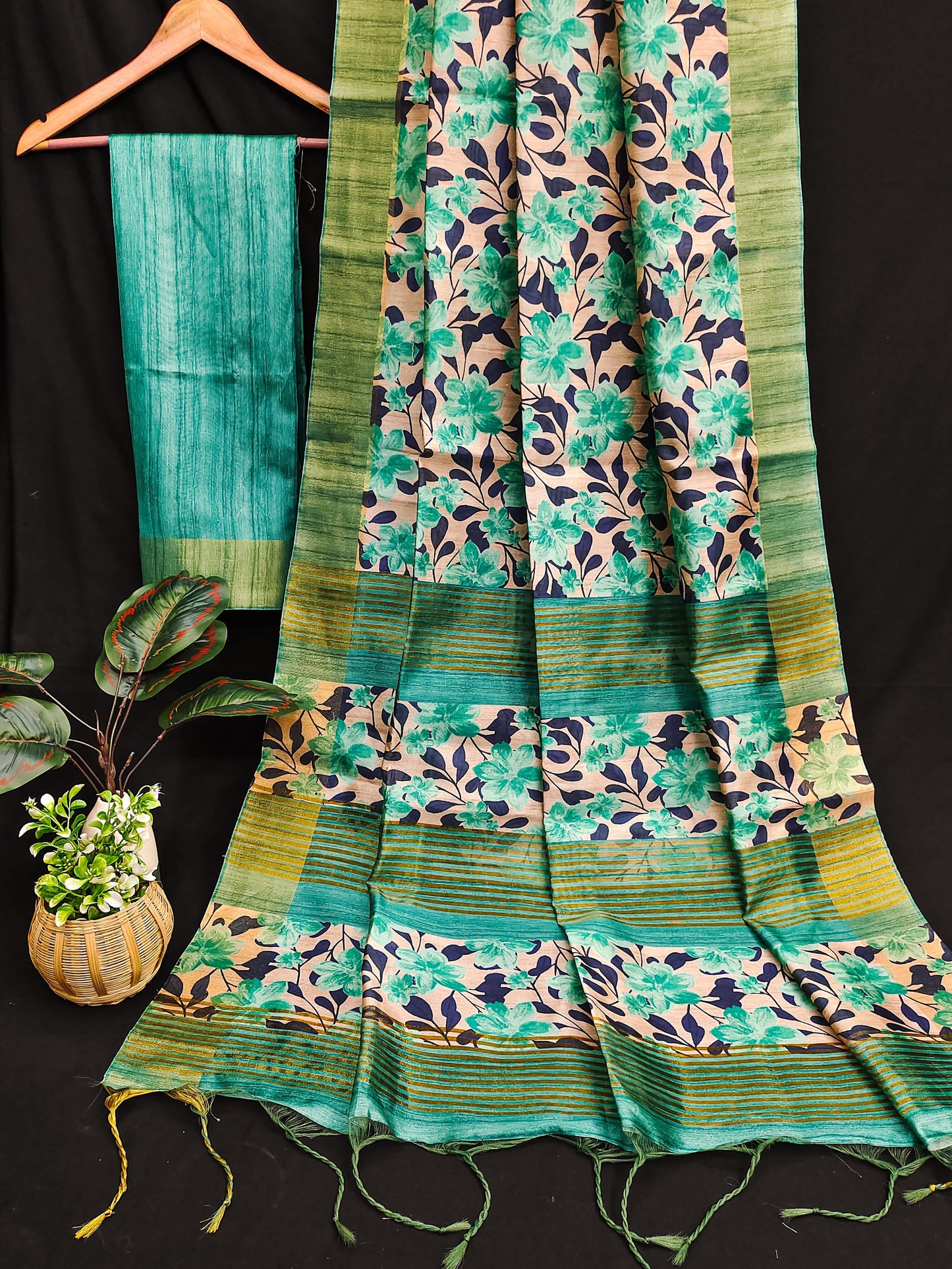 Chapa Tussar Jal 2 Non-Branded Stwea Tussar Silk Sarees