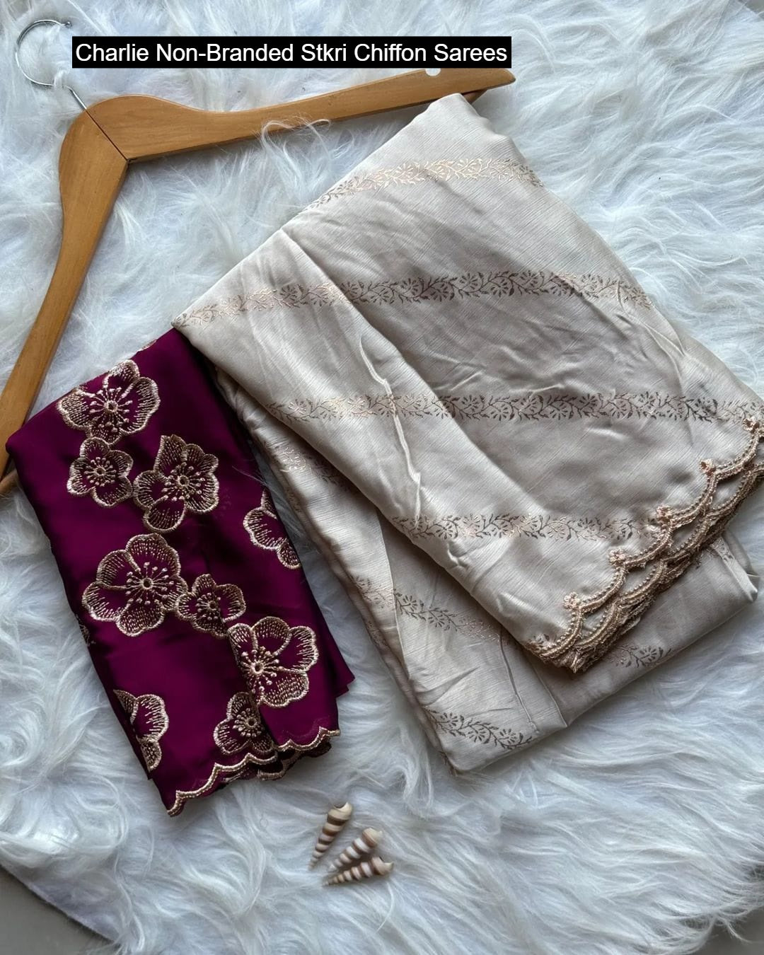 Charlie Non-Branded Stkri Chiffon Sarees