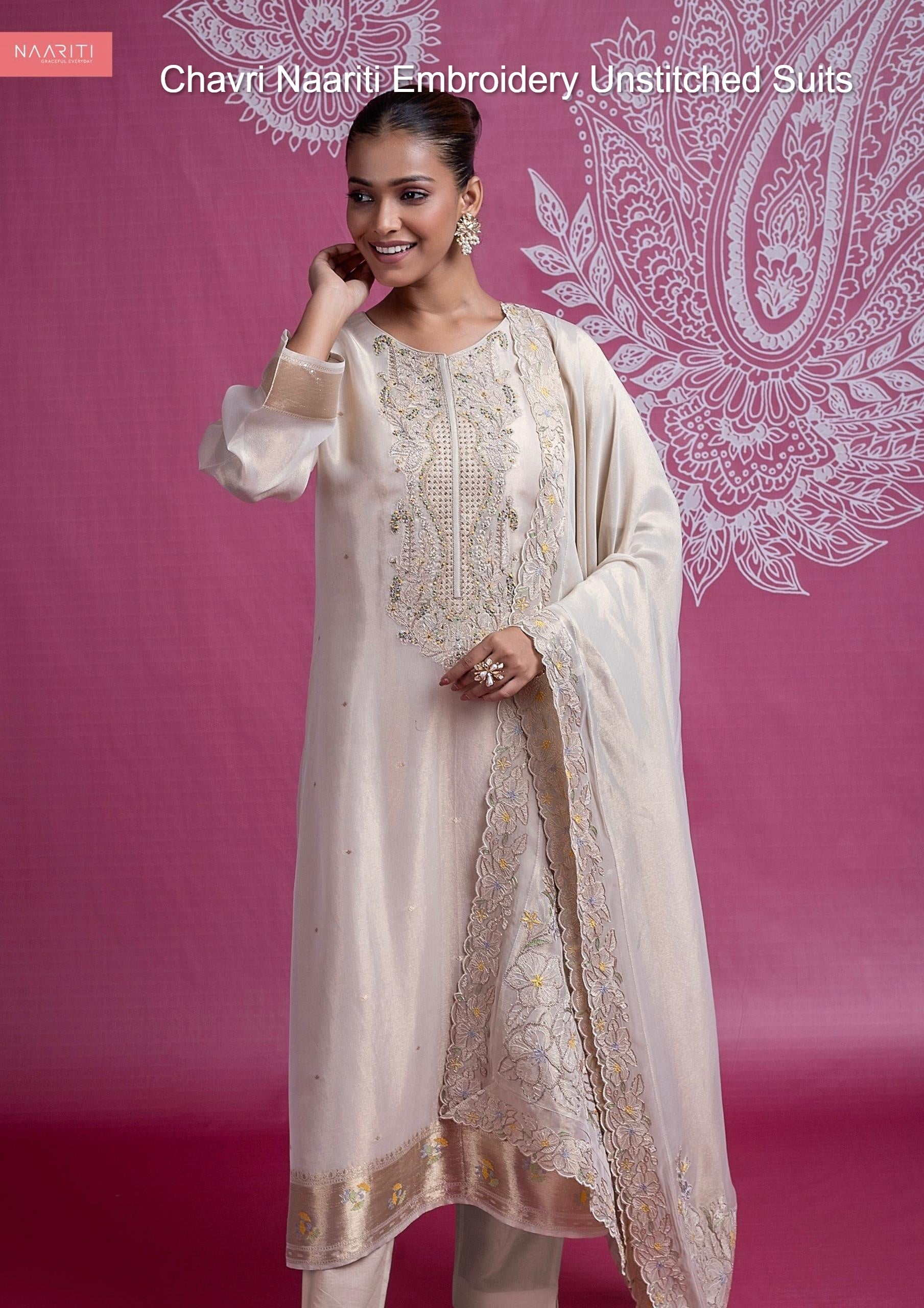 Chavri Naariti Embroidery Unstitched Suits