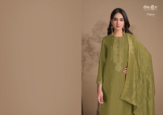 Chevy 9091 Omtex Rubina Silk Unstitched Suits