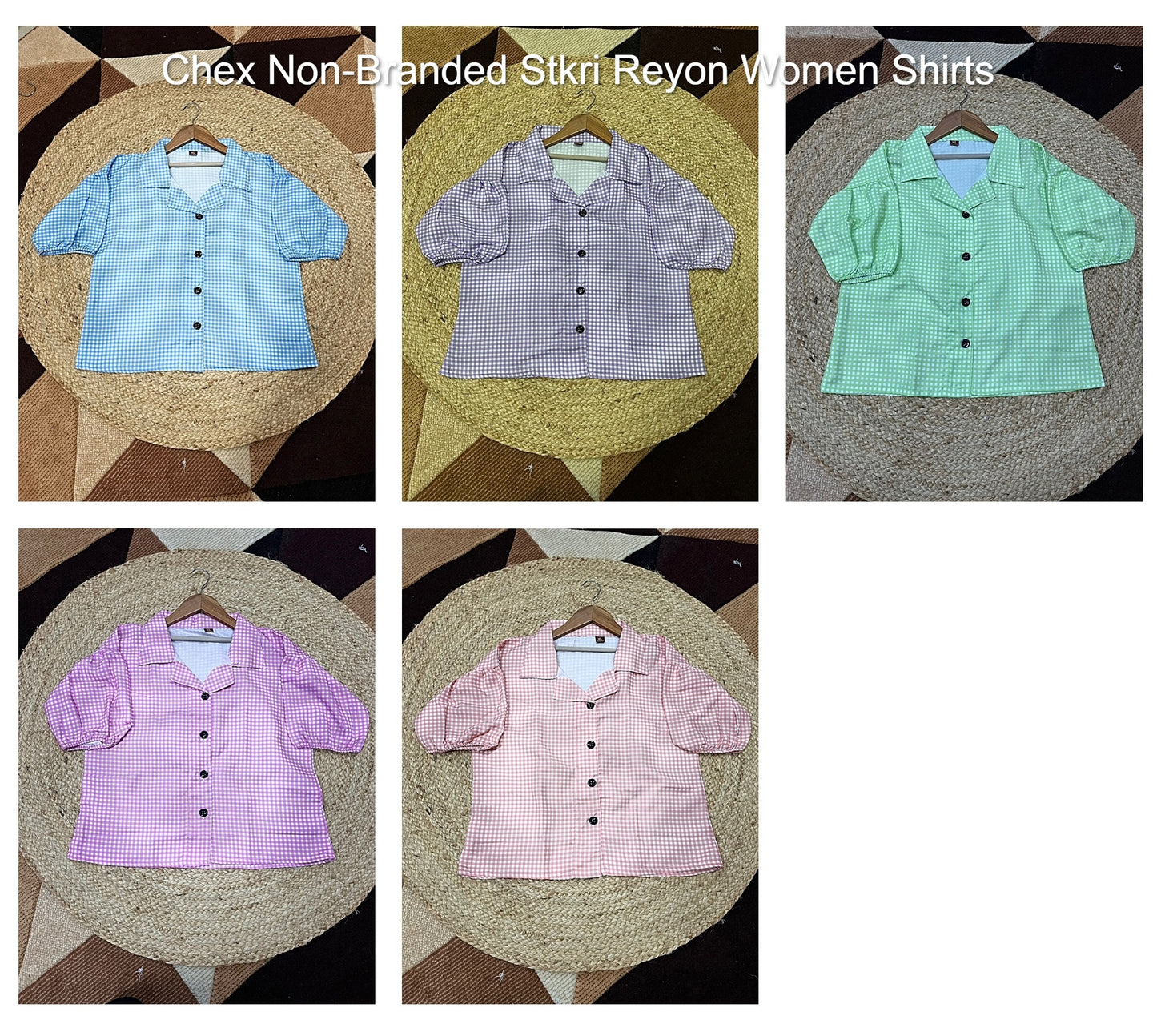 Chex Non-Branded Stkri Reyon Women Shirts
