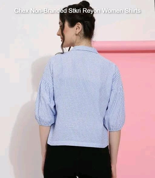 Chex Non-Branded Stkri Reyon Women Shirts