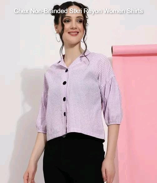 Chex Non-Branded Stkri Reyon Women Shirts