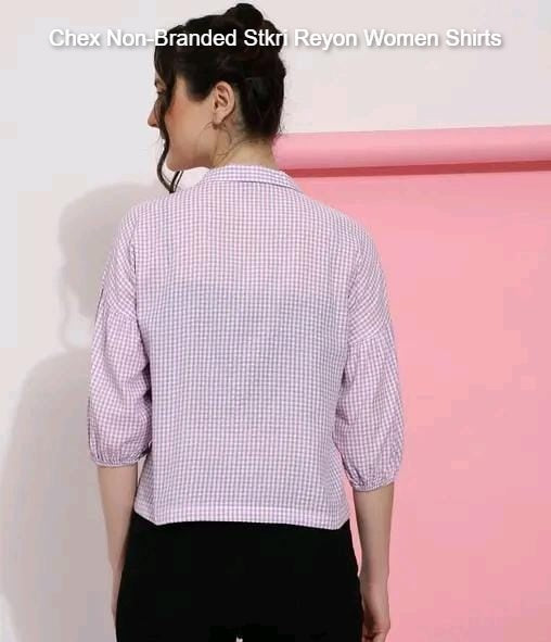 Chex Non-Branded Stkri Reyon Women Shirts