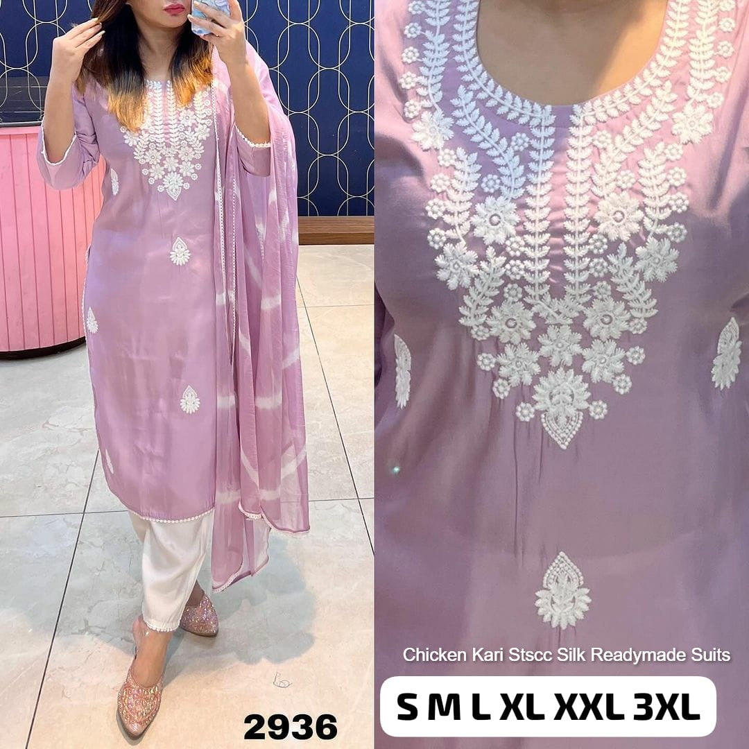 Chicken Kari Stscc Silk Readymade Suits