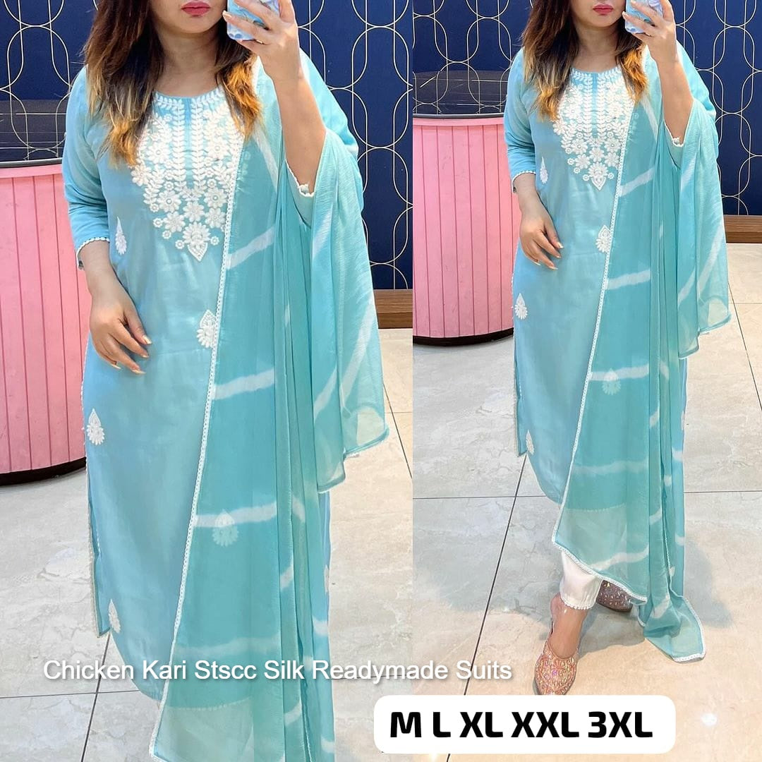 Chicken Kari Stscc Silk Readymade Suits