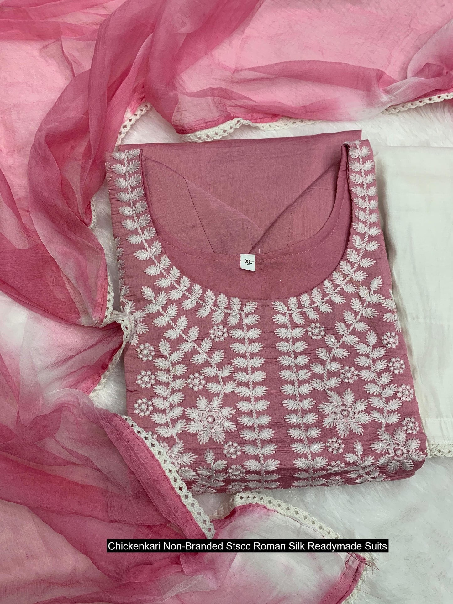 Chickenkari Non-Branded Stscc Roman Silk Readymade Suits