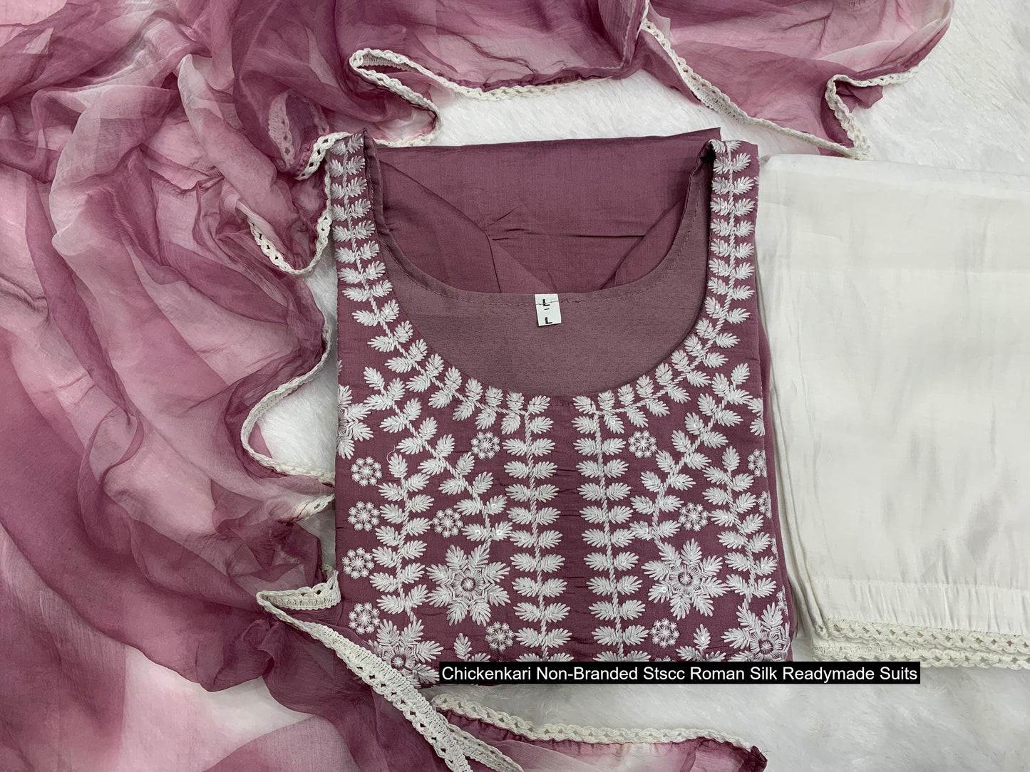 Chickenkari Non-Branded Stscc Roman Silk Readymade Suits