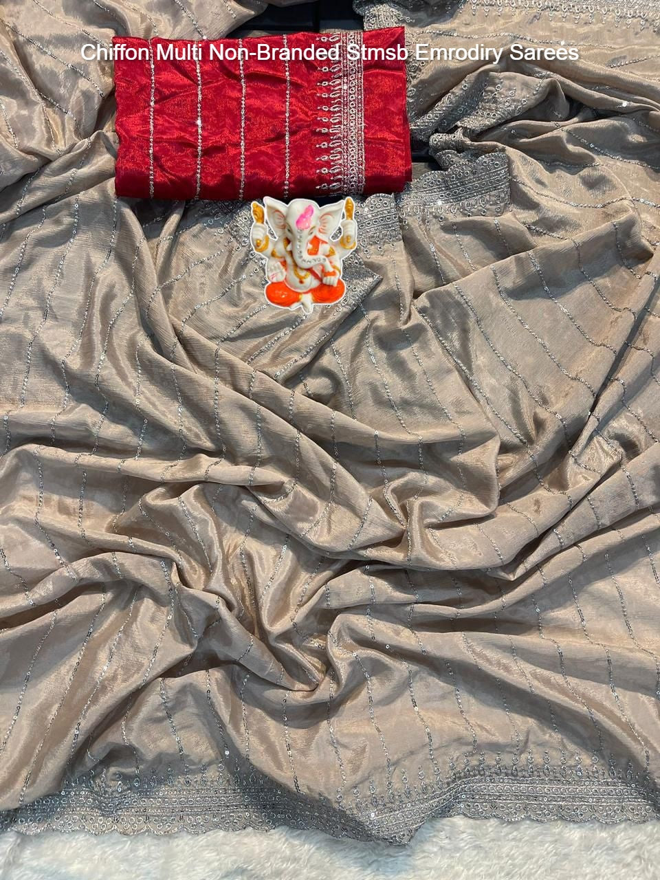 Chiffon Multi Non-Branded Stmsb Emrodiry Sarees